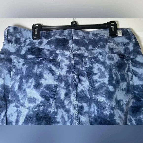 7 Seven Tie Dye Courduroy Pants Light & Dark Blue size 16 Trendy Cotton Logo - Picture 2 of 9